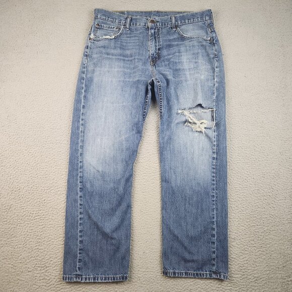 Levi's Other - Levi's 569 Jeans Men's 34x30 Blue Loose Fit Straight Leg Distressed Denim Pants